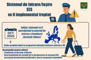 Noile reguli de intrare în UE devin operaționale, din 2 martie, la punctele de trecere din Republica Moldova