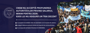 CNSM nu acceptă propunerea autorităților privind salariul minim pentru 2026: 6300 lei nu asigură un trai decent