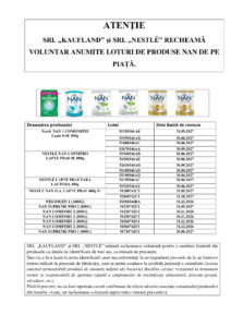 Noi loturi de lapte praf pentru bebeluși, retrase din comerț: o toxină poate provoca toxiinfecții alimentare