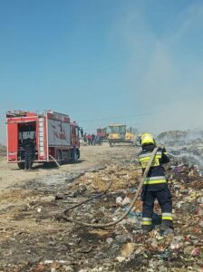 Pompierii au anunțat lichidarea incendiului izbucnit la gunoiștea orășenească din municipiul Orhei